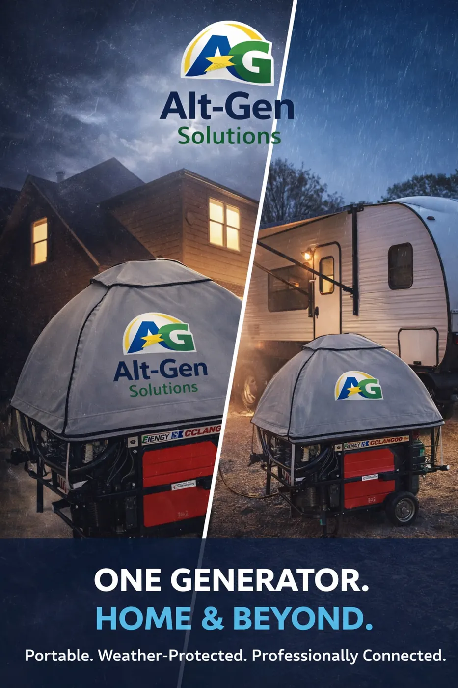 Alt-Gen Solutions generator for home and beyond.